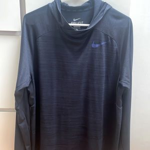 Nike Dri-fit sheer pullover hoodie. Navy blue size L. Worn once.